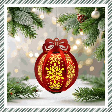 Assembled and Lit Up Ornament CrafTreat lantern