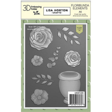 Floribunda Elements 3D Embossing Folder and Die by Lisa Horton