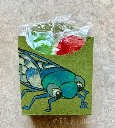 cicada fun treat holder using Small Fry Box by InkyStamper