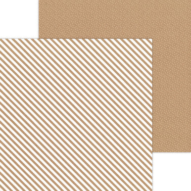 Doodlebug Design - Monochromatic Collection -  Candy Stripe / Sprinkles - 12 x 12 - Kraft