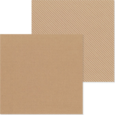 Doodlebug Design - Monochromatic Collection -  dot / stripe - 12 x 12 - Kraft
