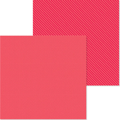 Doodlebug Design - Monochromatic Collection -  dot/stripe - 12 x 12 - Ladybug