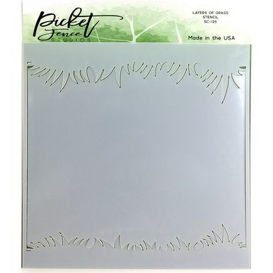Layers of Grass Stencil by Picket Fence