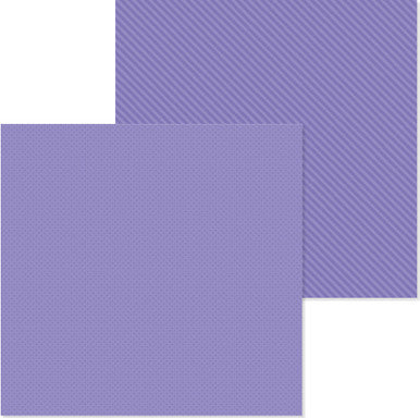 Doodlebug Design - Monochromatic Collection -  dot / stripe - 12 x 12 - Lilac
