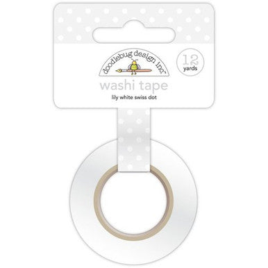 Lily White Swiss Dot Washi by Doodlebug