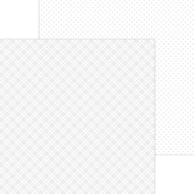 Doodlebug Design - Monochromatic Collection -  Candy Stripe / Sprinkles - 12 x 12 - Lily White