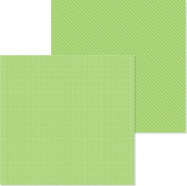 Doodlebug Design - Monochromatic Collection -  dot/stripe - 12 x 12 - Limeade