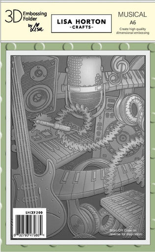 Musical 3D Embossing Folder by Lisa Horton
