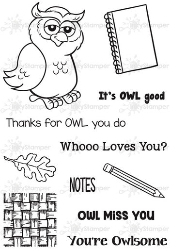 Owl Stamp set from InkyStamper