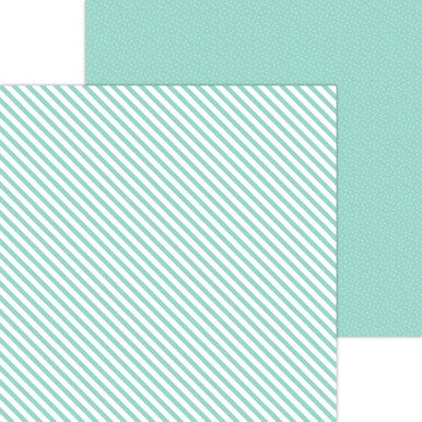 Doodlebug Design - Monochromatic Collection -  Candy Stripe / Sprinkles - 12 x 12 - Pistachio