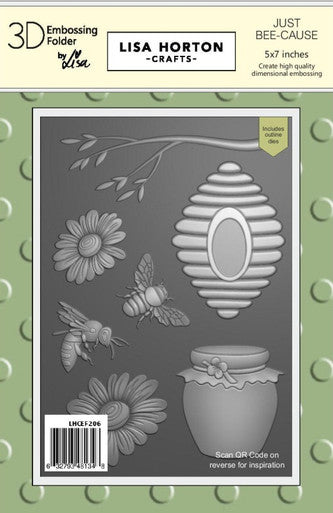 Just Bee-Cause 3D Embossing Folder and Die by Lisa Horton