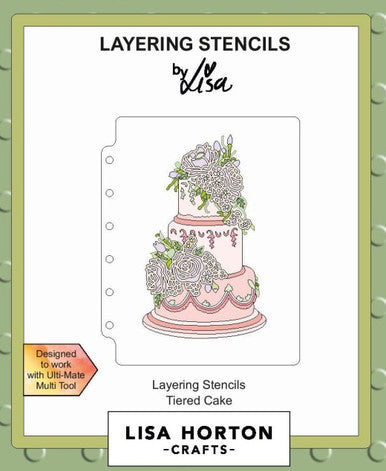 Tiered Cake Stencil by Lisa Horton