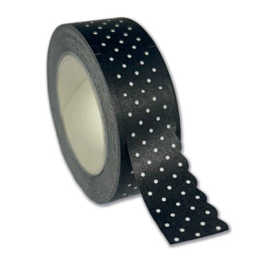 Scallop Washi Black Polka Dot by Uniquely Creative