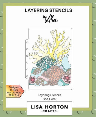 Sea Coral Stencil by Lisa Horton