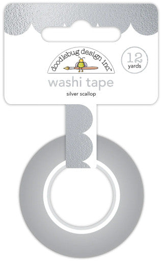 Silver Scallop Washi by Doodlebug
