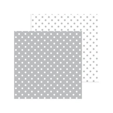 Doodlebug Design - Monochromatic Collection -  swiss dot - 12 x 12 - Stone Gray