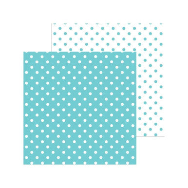 Doodlebug Design - Monochromatic Collection -  swiss dot - 12 x 12 - Swimming Pool