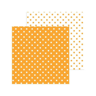 Doodlebug Design - Monochromatic Collection -  swiss dot - 12 x 12 - Tangerine