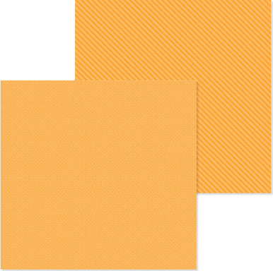 Doodlebug Design - Monochromatic Collection -  dot/stripe - 12 x 12 - Tangerine
