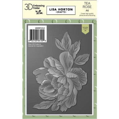 Tea Rose 3D Embossing Folder and Die by Lisa Horton