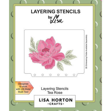 Tea Rose Stencil by Lisa Horton