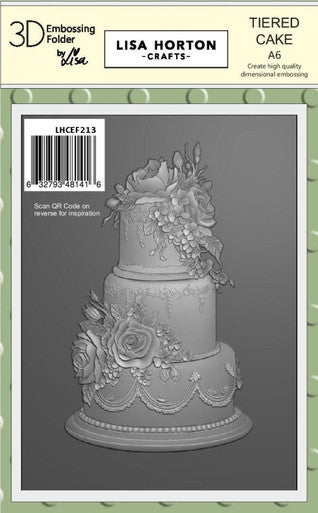 Tiered Cake 3D Embossing Folder and Die by Lisa Horton