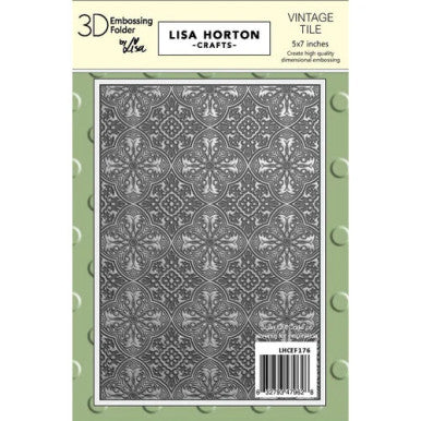 Vintage Tile 3D Embossing Folder by Lisa Horton